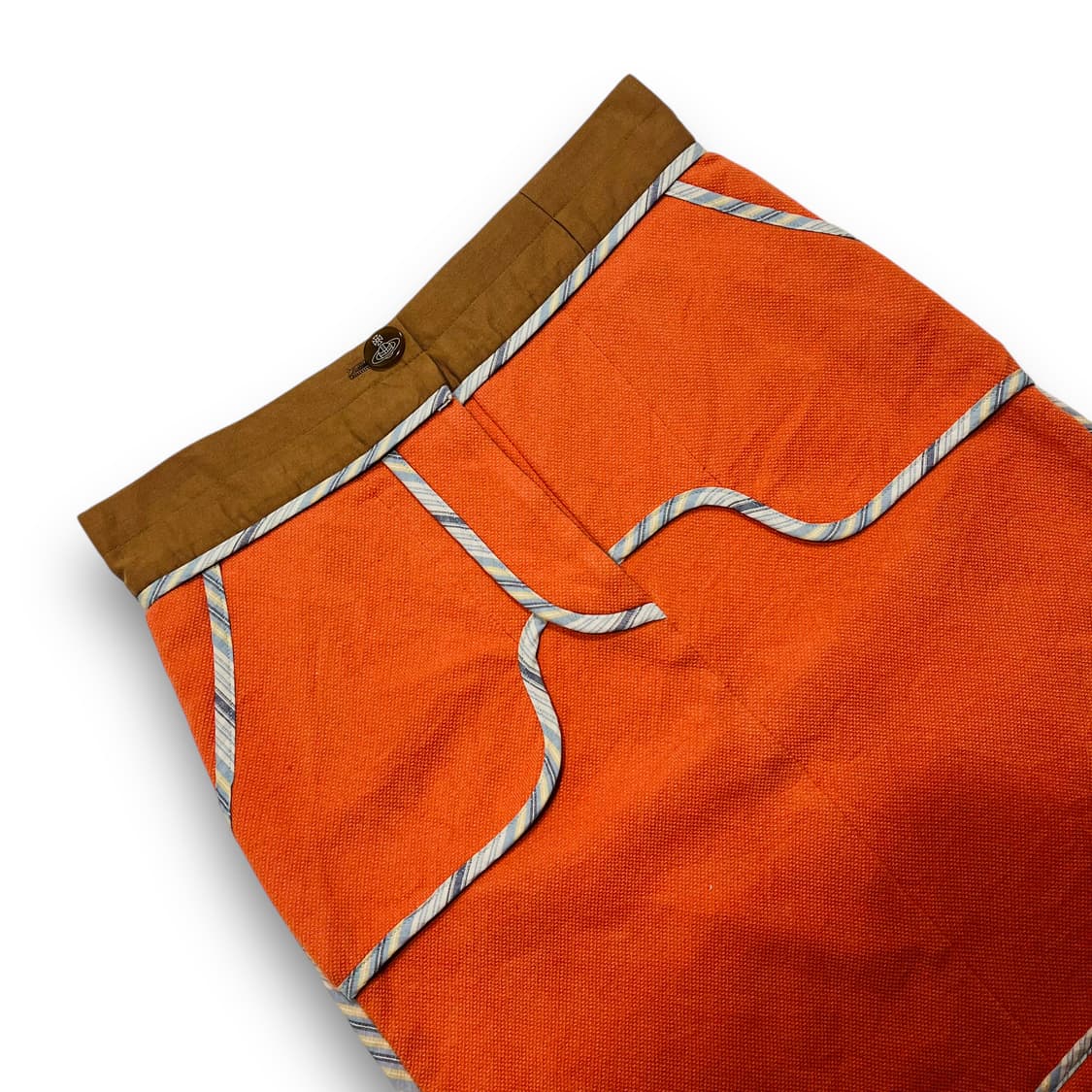 비비안 웨스트우드 레드 라벨 오렌지 다색 디테일 스커트 상품이미지2