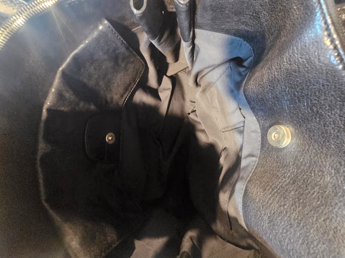 타임 블랙 가죽 가방 상품이미지3