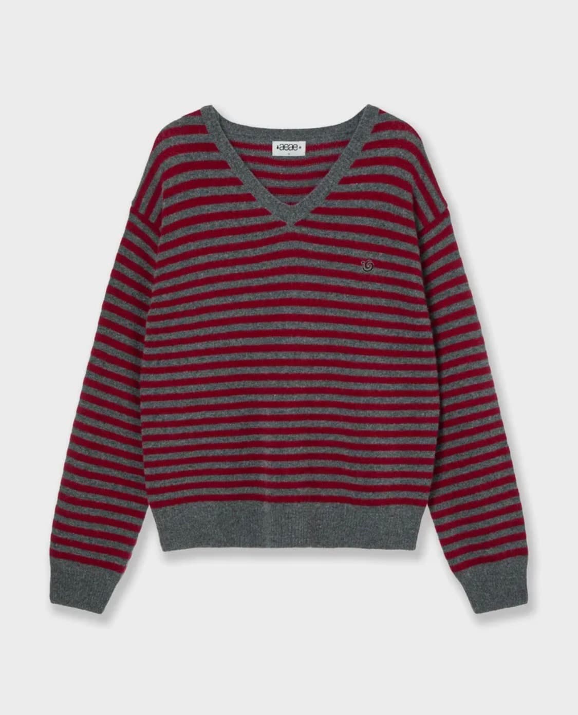 aeae 스트라이프 브이넥 니트 풀오버 상품이미지1