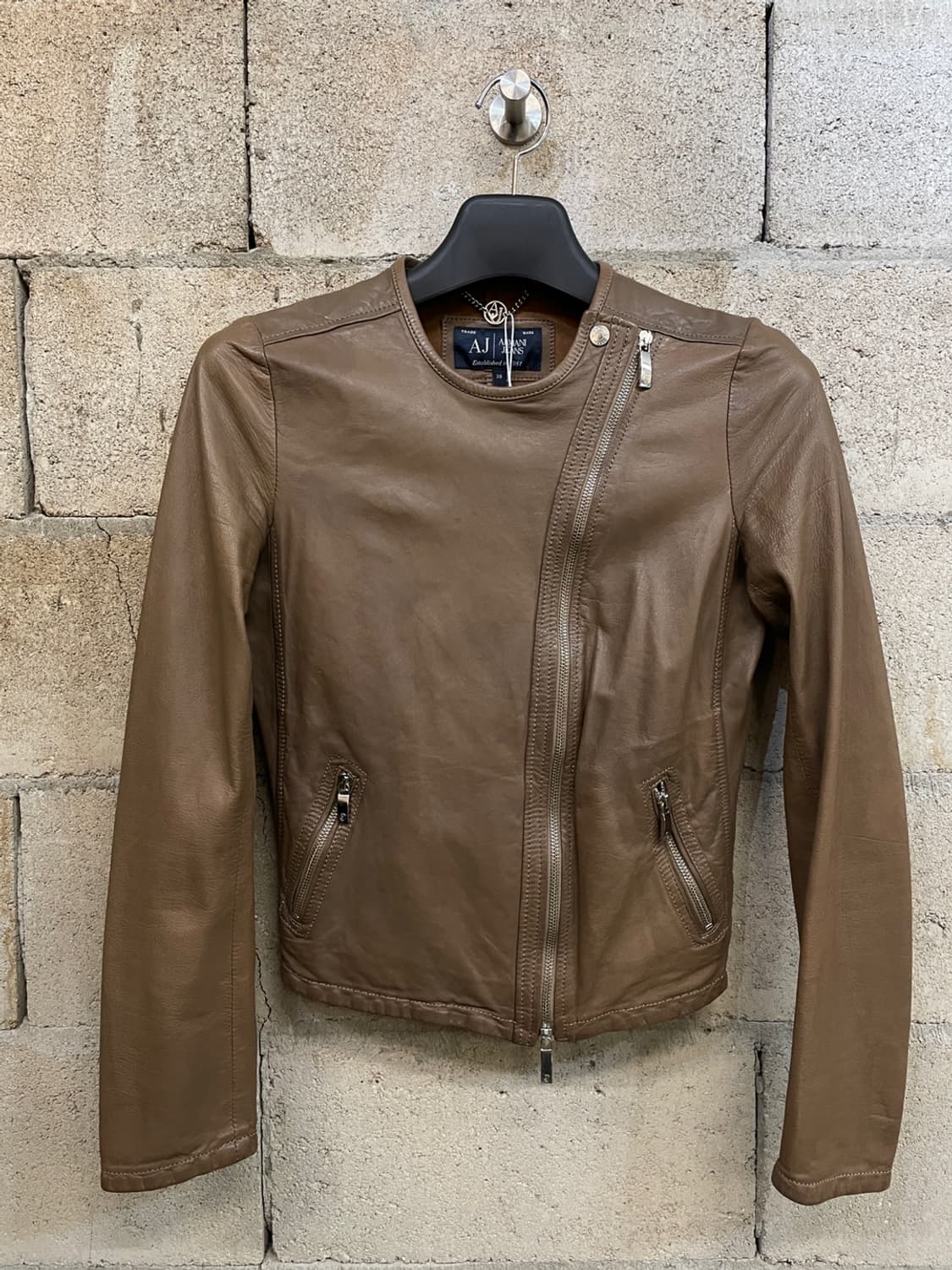 아르마니 진스 바이커 레더 자켓 상품이미지1