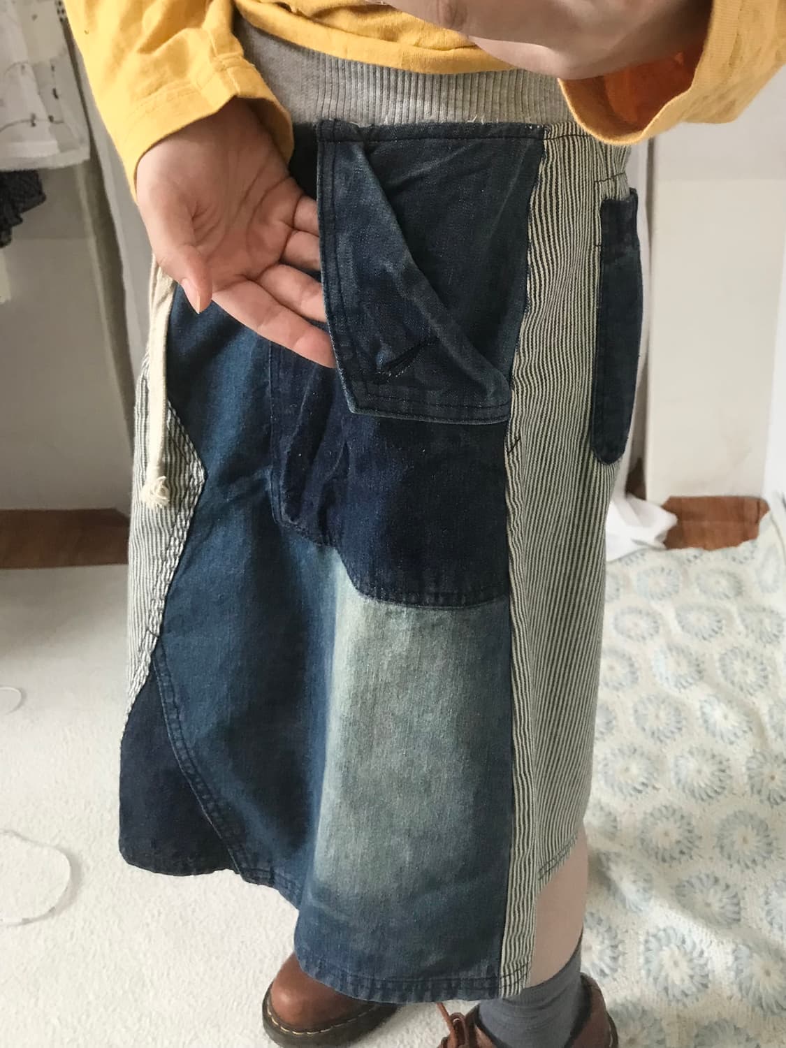 vintage patchwork denim skirt 상품이미지2