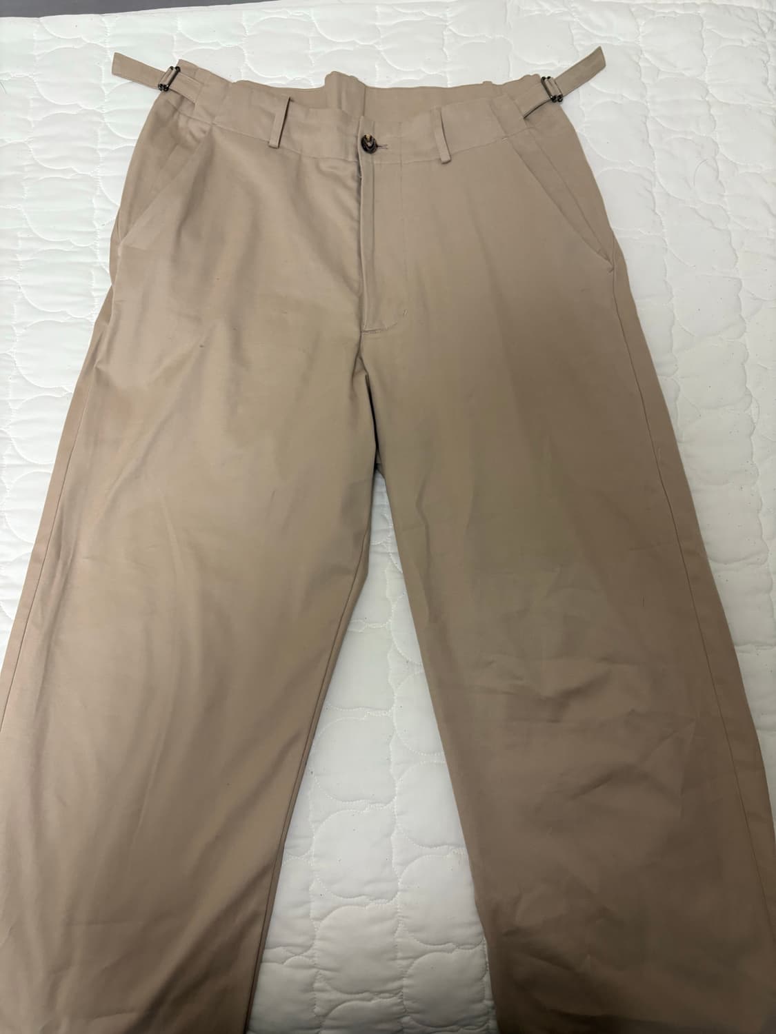 유스 와이드 치노 팬츠 베이지 m 상품이미지1