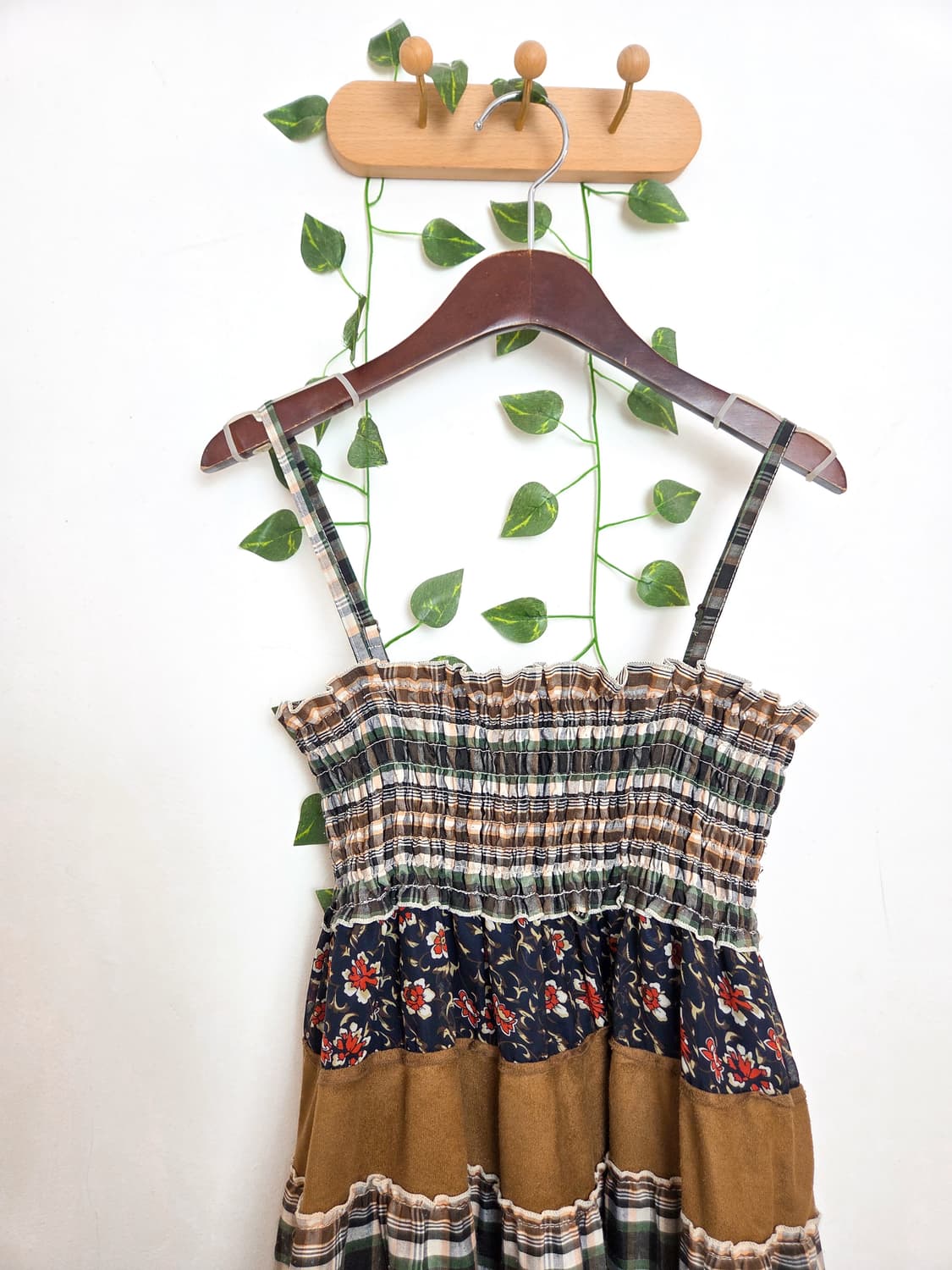 겨울 패치워크 끈원피스 상품이미지2