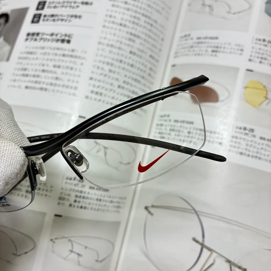 NIKE FLEXON 나이키 플렉슨 일본생산 반무테 티타늄 안경 고글 상품이미지2