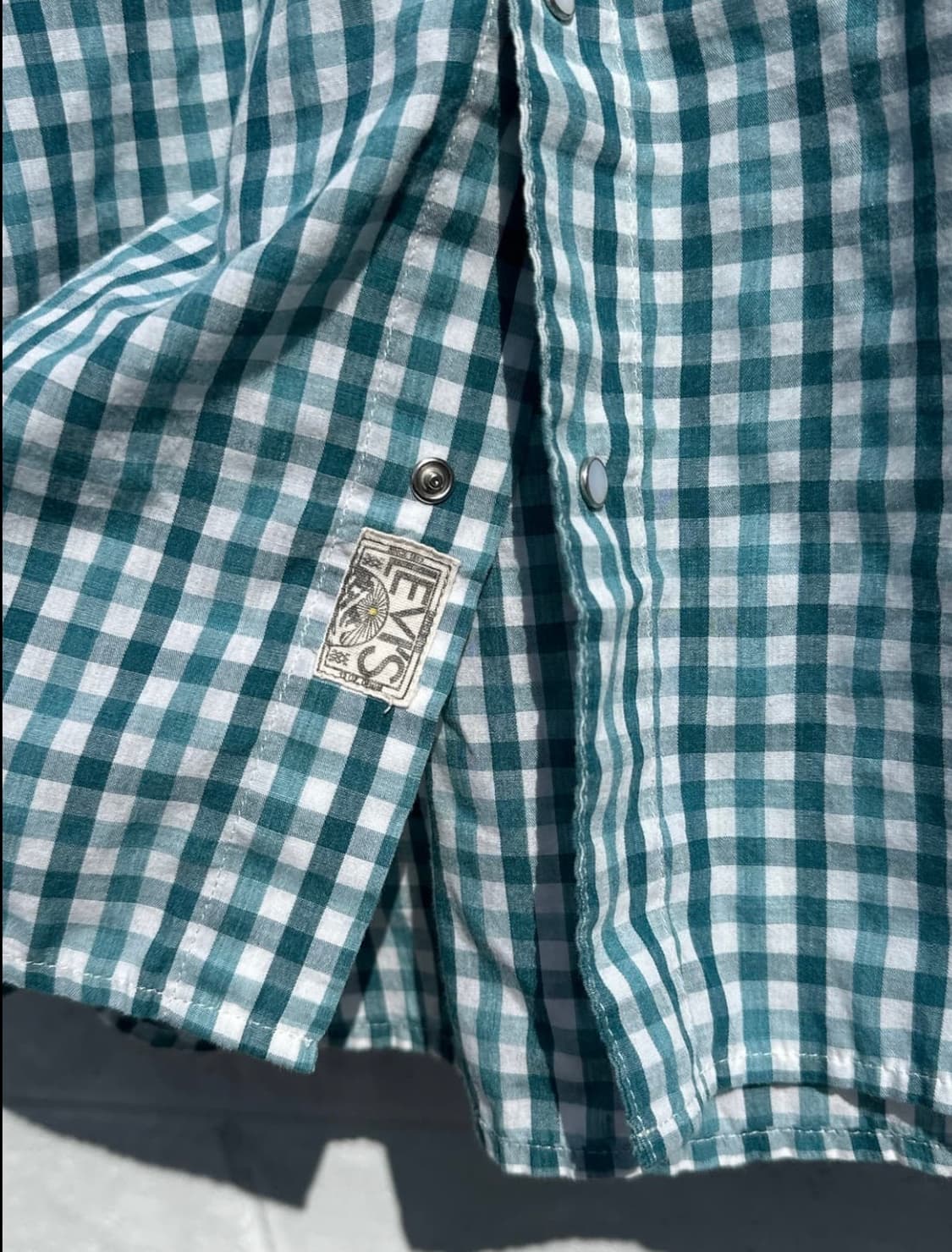 리바이스 블루그린 깅엄 체크 웨스턴 셔츠 상품이미지4