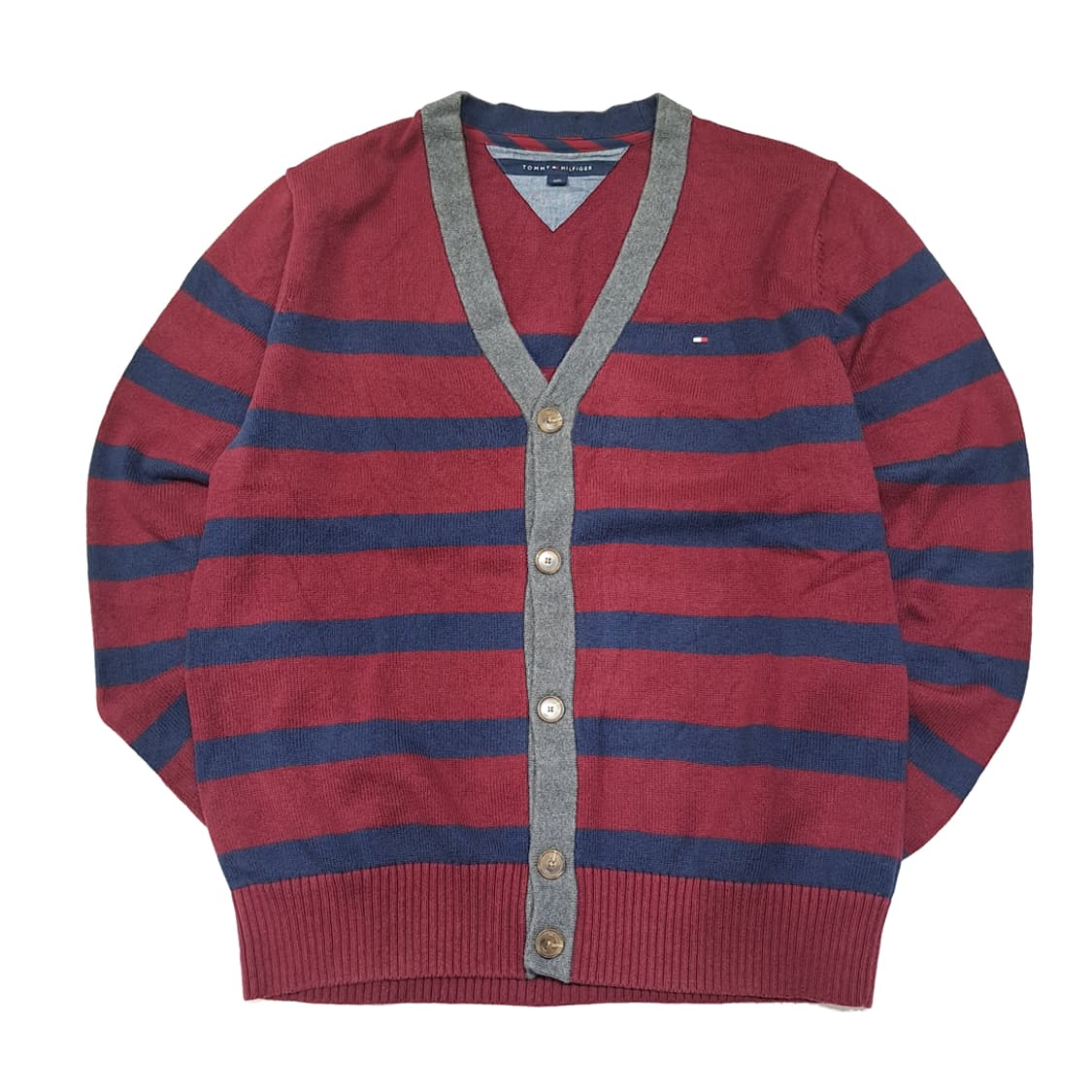 CL115 L 타미힐피거 코튼 혼방 프레피 가디건 상품이미지1