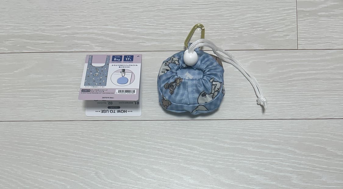 스누피 곰돌이 여행 파우치 장바구니 블루 상품이미지2