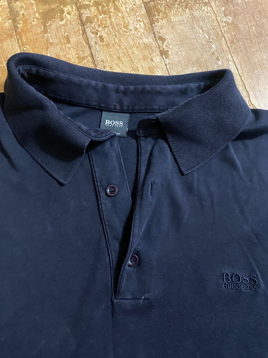 Hugo Boss 남성 신축성 좋은 긴팔 폴로 셔츠  2XL 상품이미지2