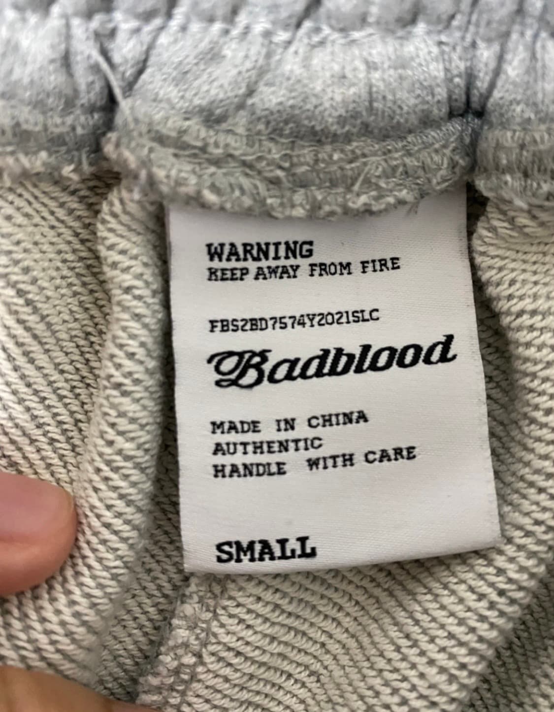 배드블러드 스웻팬츠 그레이 S 상품이미지2