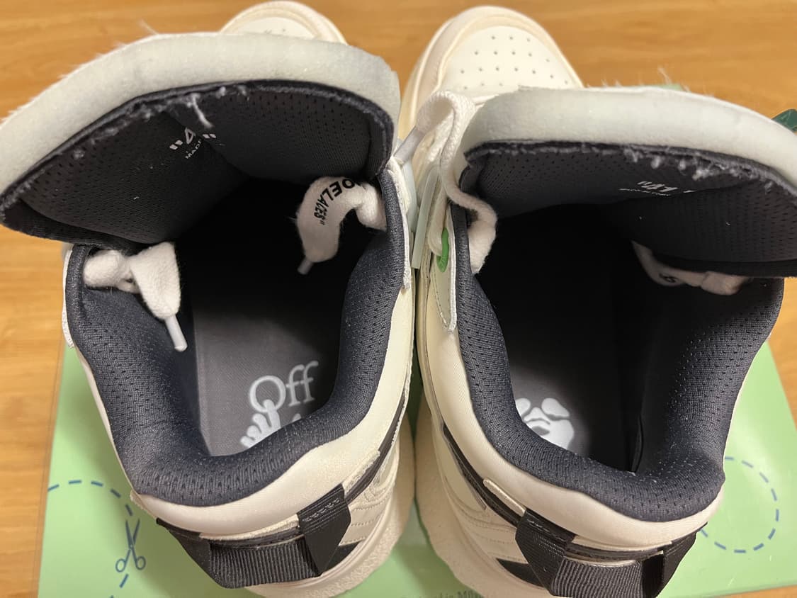 오프화이트 23ss 스펀지 미드탑 스니커즈 41사이즈 상품이미지7