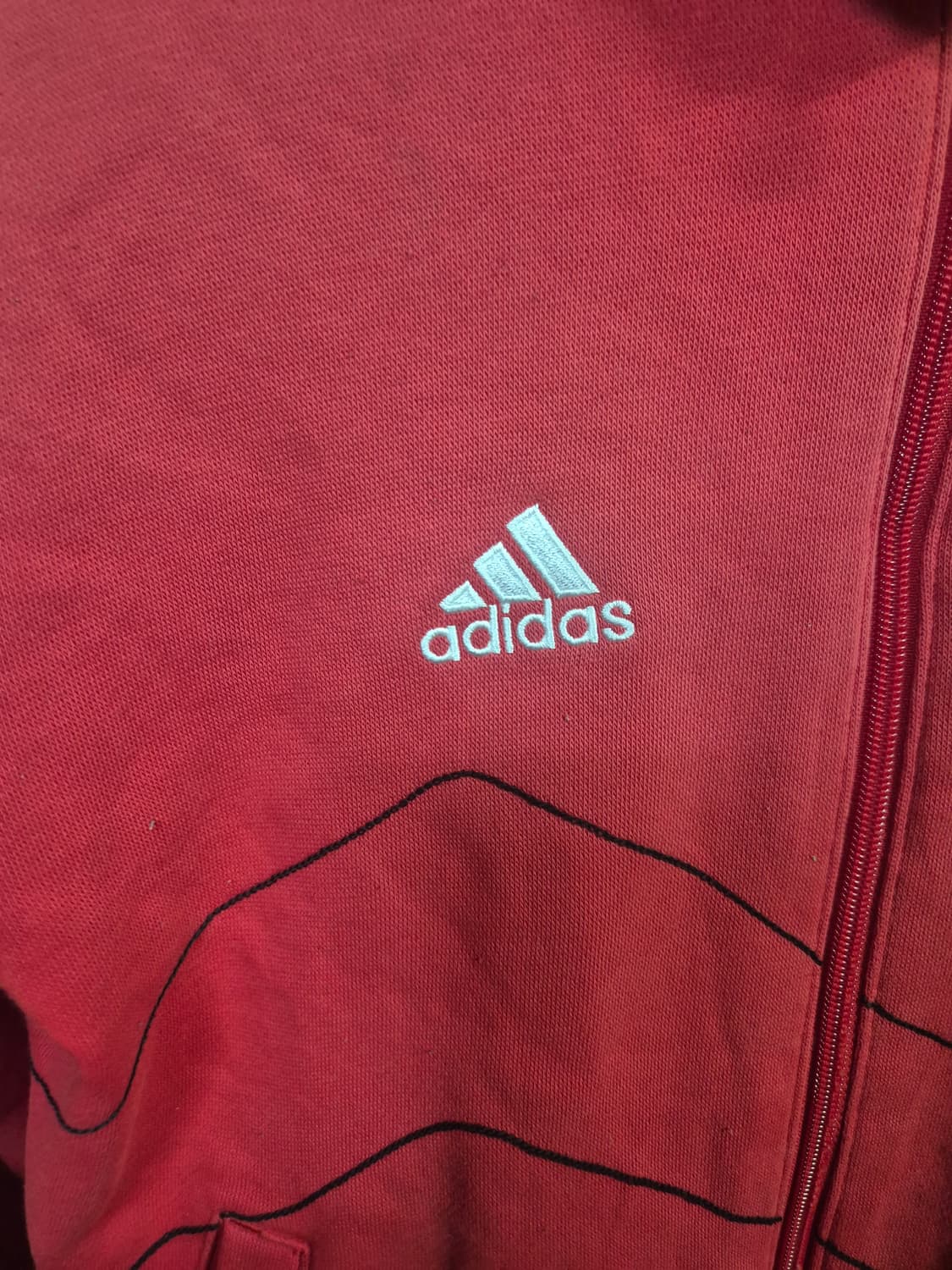  아디다스 삼선 빨간색 트랙 자켓 상품이미지4