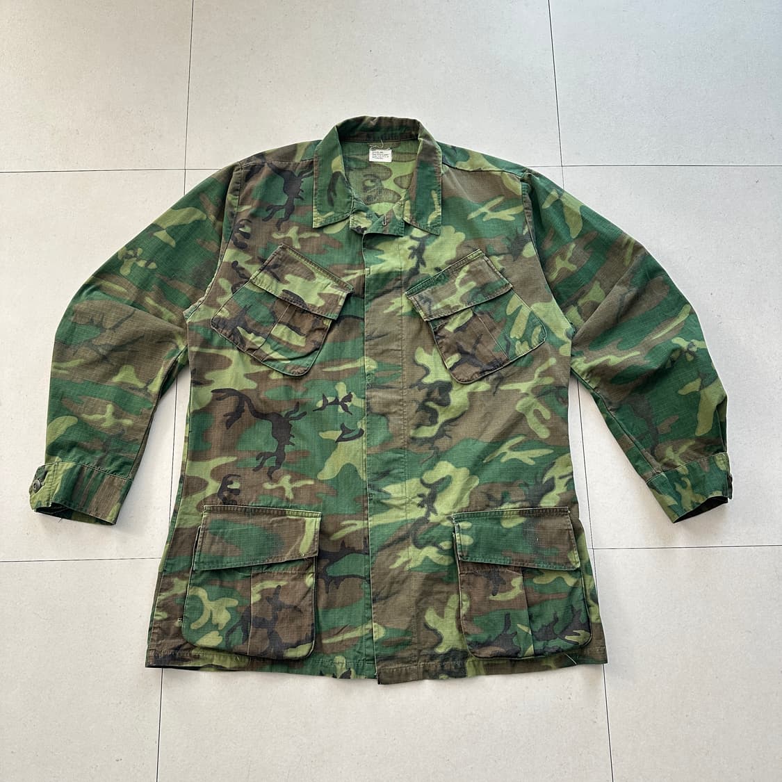 미군 69년 ERDL 우드랜드 정글자켓 M-L  상품이미지1
