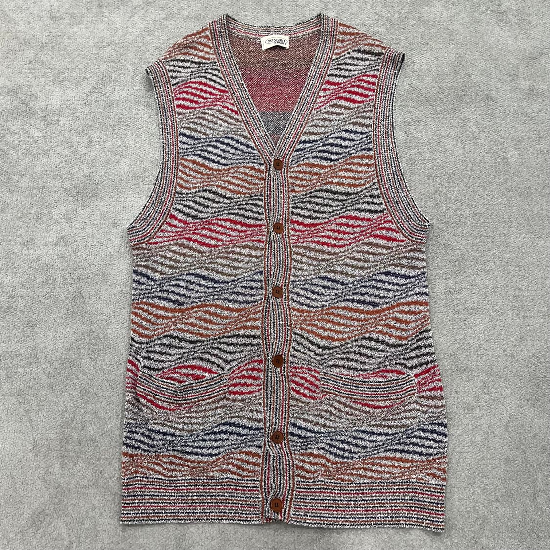 95 미쏘니 멀티컬러 패턴 니트 조끼 상품이미지1