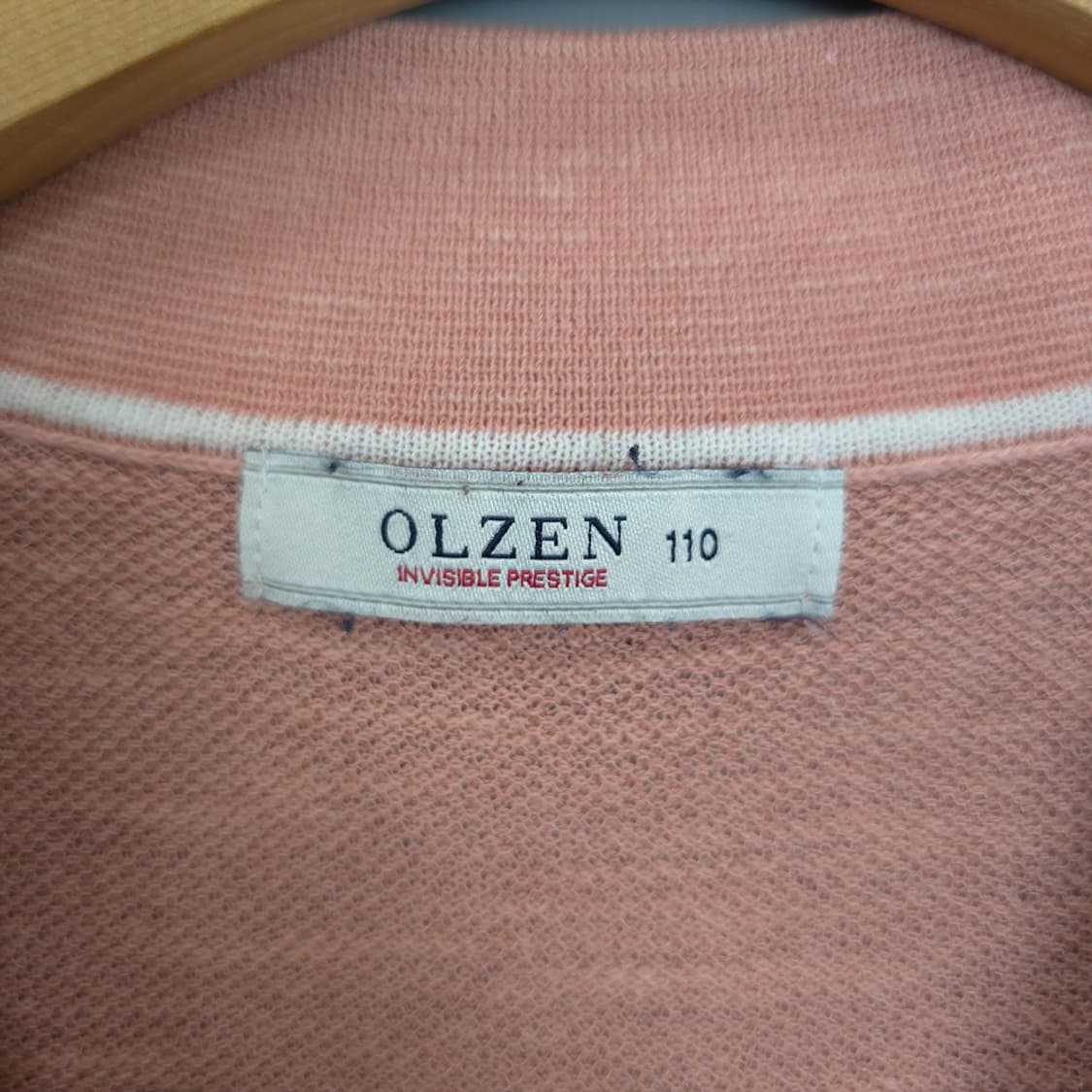 남성 올젠 OLZEN 카라 반팔 니트티 110 상품이미지6