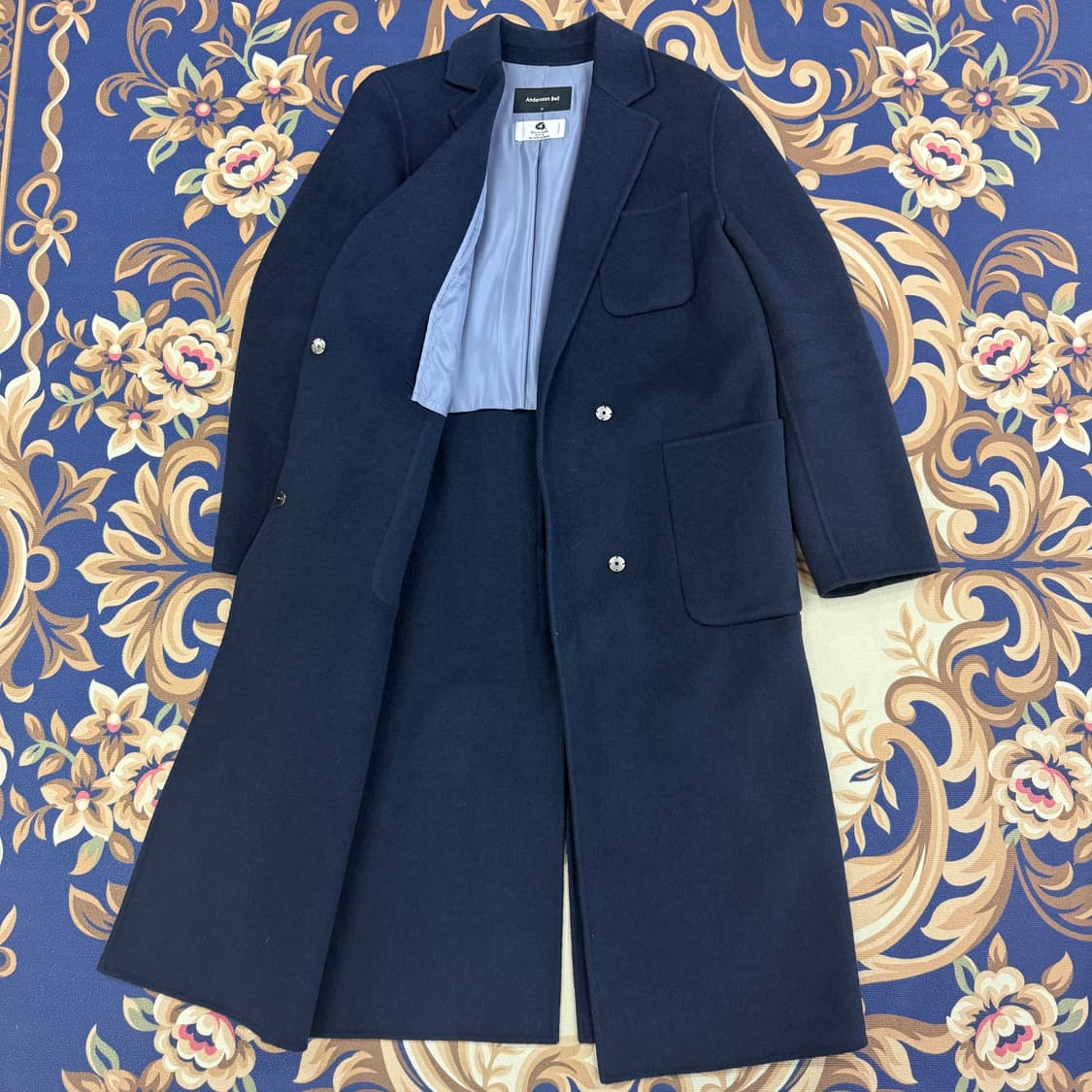 (우먼즈M)앤더슨벨 Andersson Bell 원포켓 울 코트(네이비) 상품이미지3