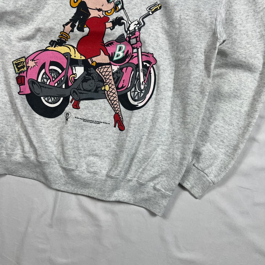 90‘s 94년도 베티붑 betty boop 카툰 로고 맨투맨 상품이미지4