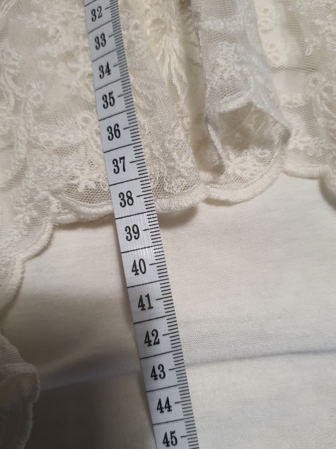 [빈티지] 레이스 튤 스커트 아이보리 언발 치마 상품이미지7