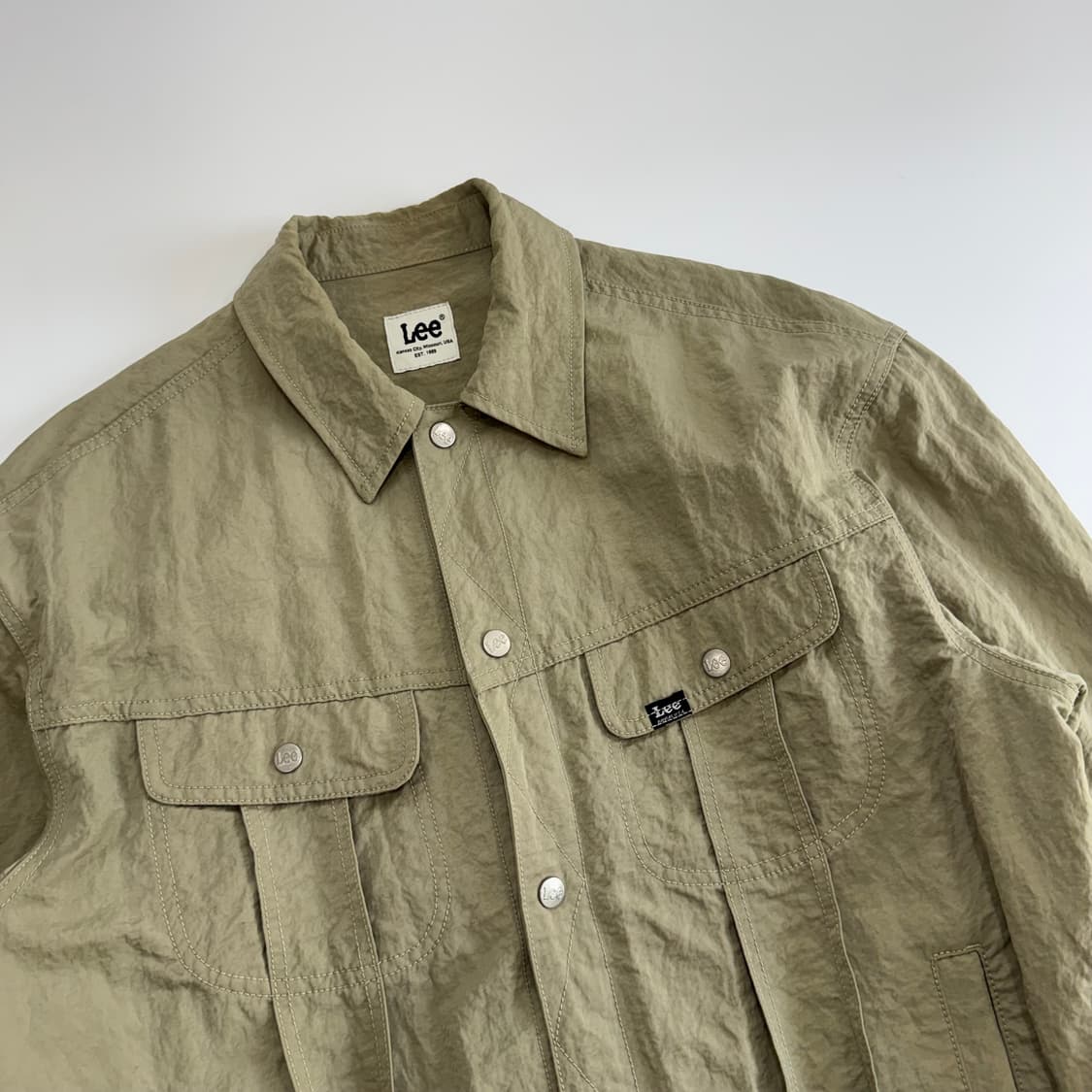 Lee 리 카키베이지 아노락 셔츠 자켓  상품이미지4