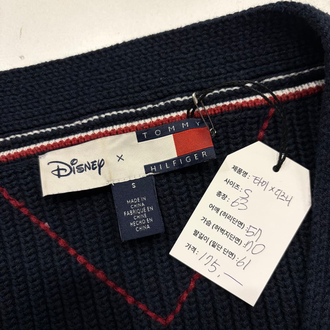 [S] 타미힐피거 x 디즈니 미키마우스 가디건 네이비 B691 상품이미지4
