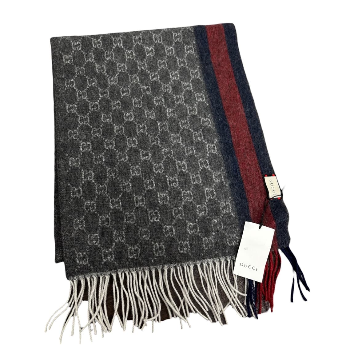 택부착)구찌 울 캐시미어 머플러 상품이미지1