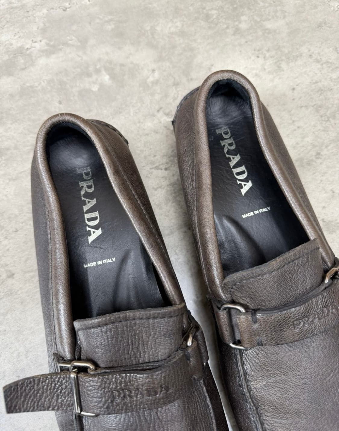 [9.5] 프라다 버클 로퍼 브라운 상품이미지3