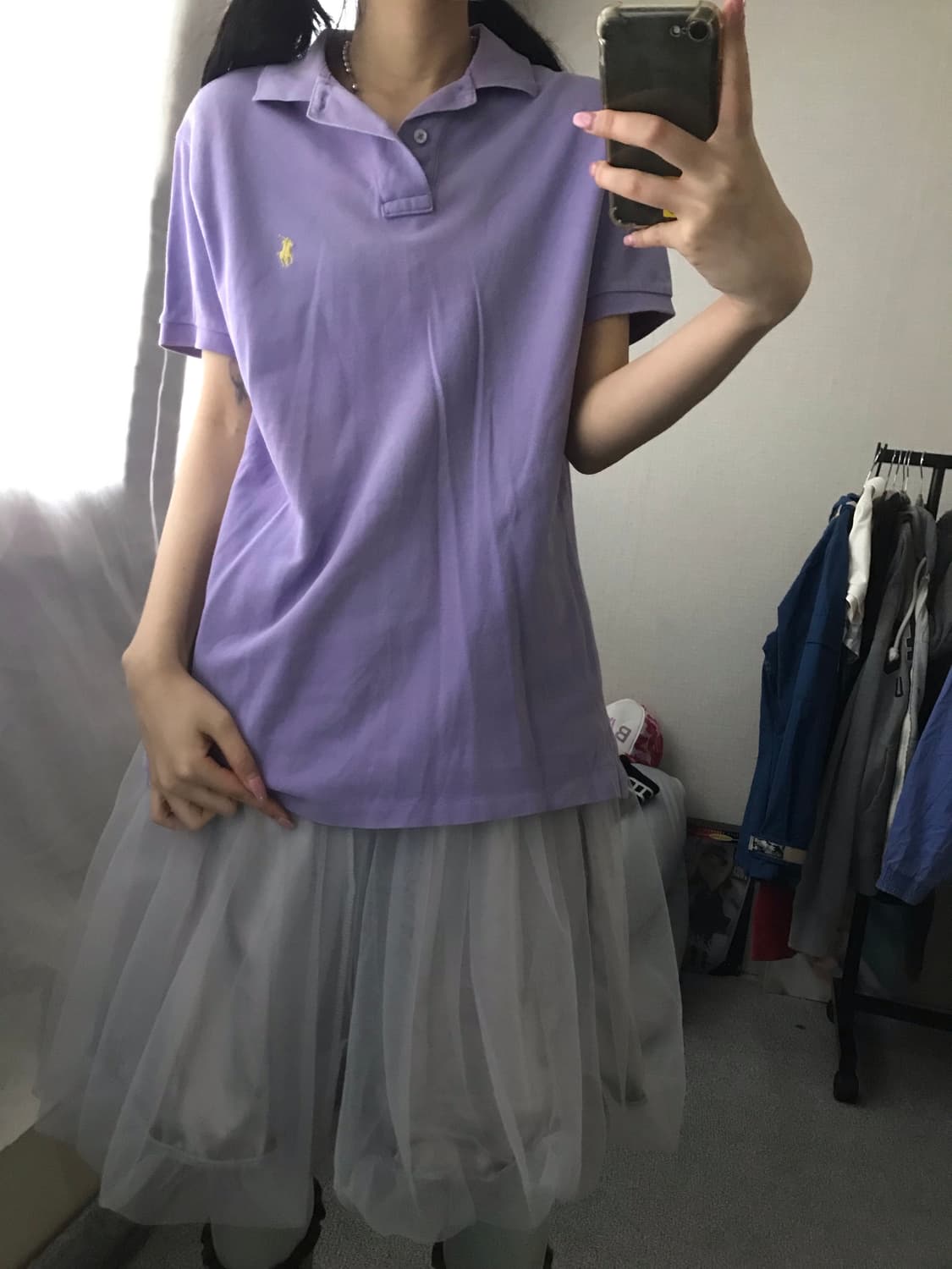 폴로 연보라 반팔티셔츠 상품이미지2