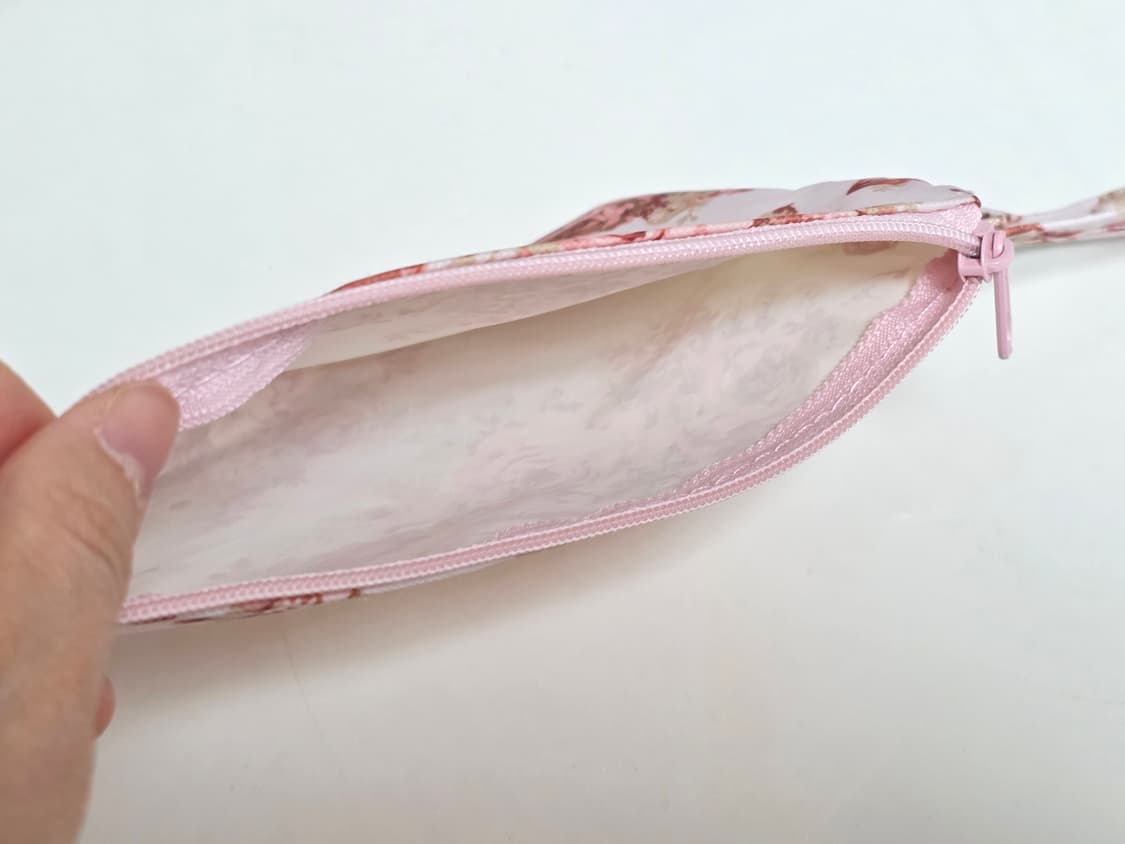 리즈리사 일본빈티지 고전)로즈장미 핑크 히메갸루 새틴파우치 상품이미지3