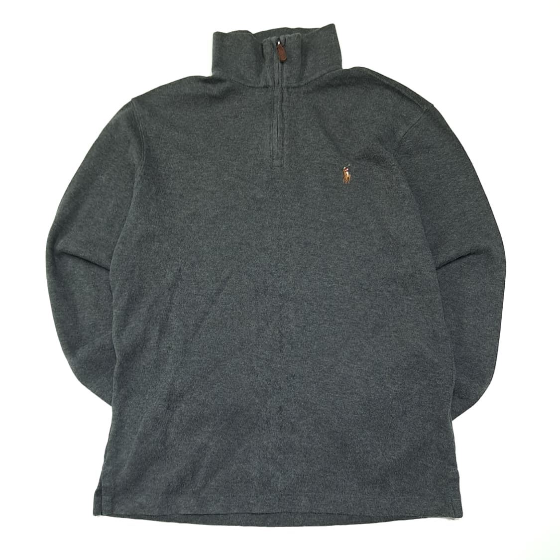 CL830 S 폴로 가죽풀러 그레이 하프집업 스웻셔츠 상품이미지1
