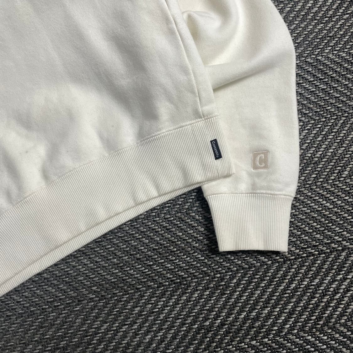 커버낫 헤비코튼 빅로고 크림 맨투맨y 3811 상품이미지5