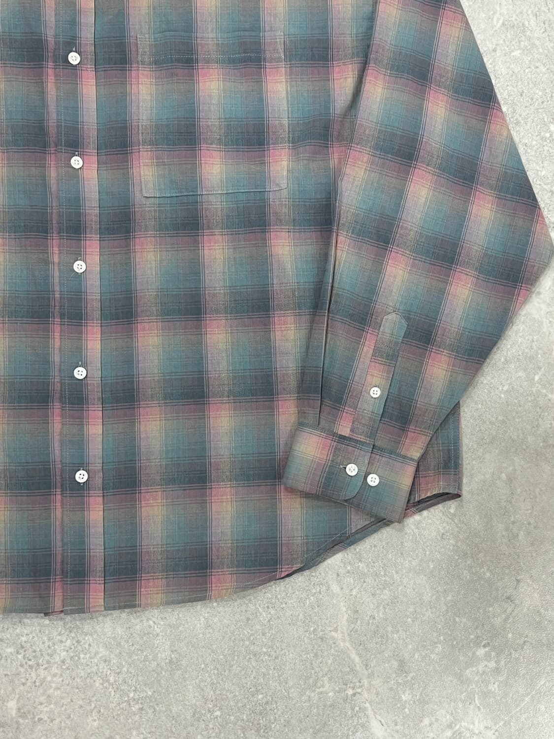 DNSR 디엔에스알 오버사이즈 체크셔츠 핑크 L 상품이미지3