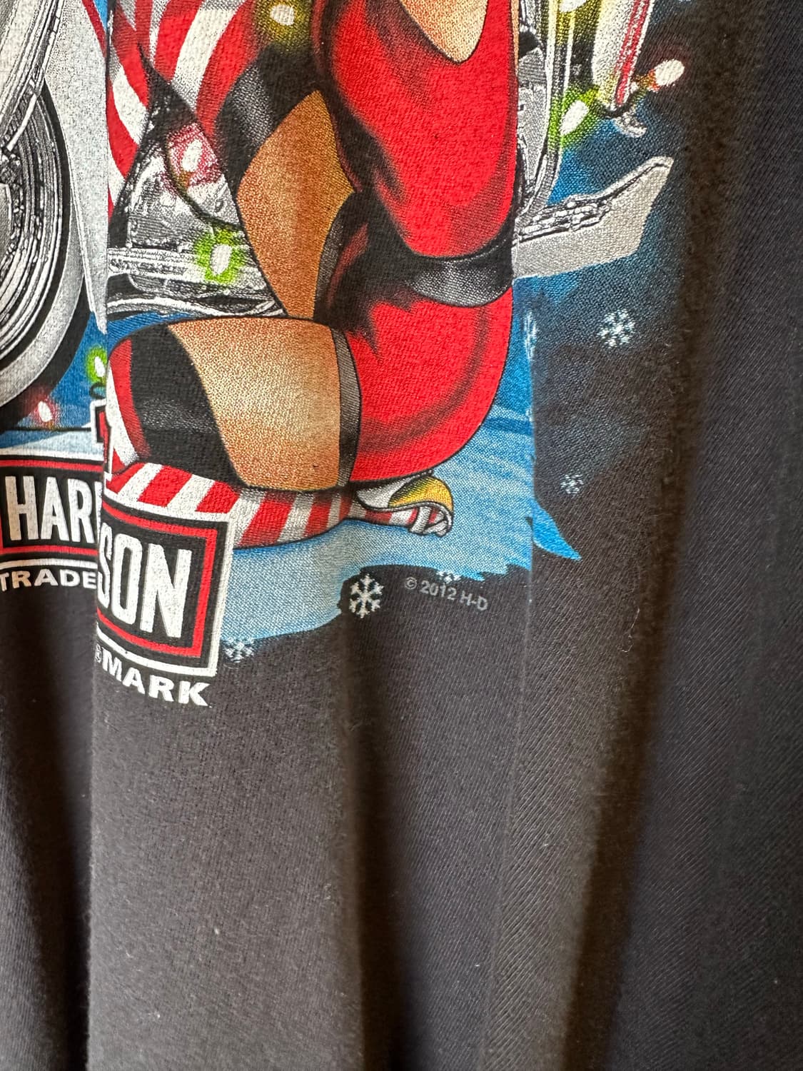 할리데이비슨 핀업걸 프린팅 롱슬리브 티셔츠 상품이미지5