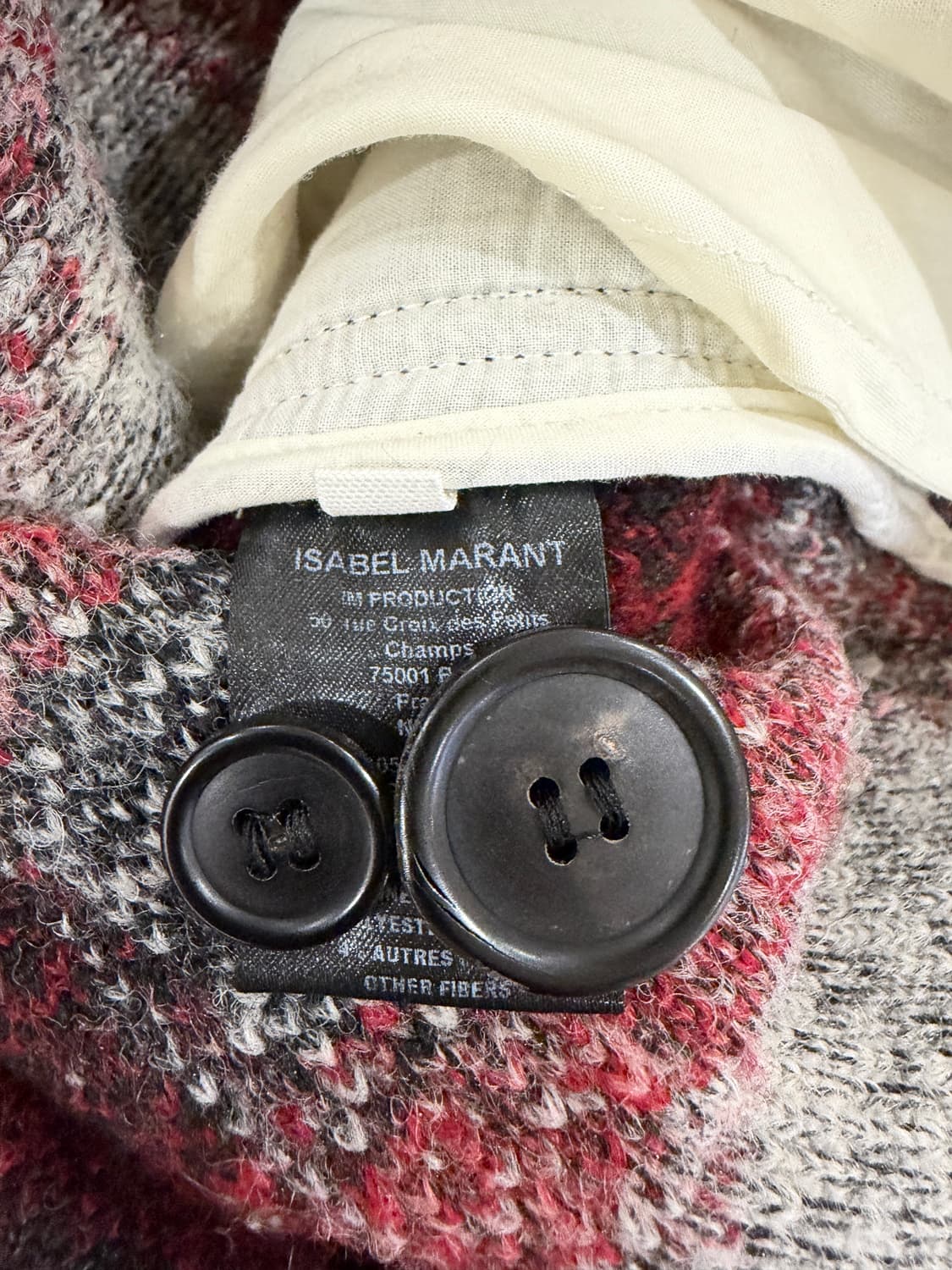 이자벨마랑 가브리온 체크 울 코트 상품이미지6