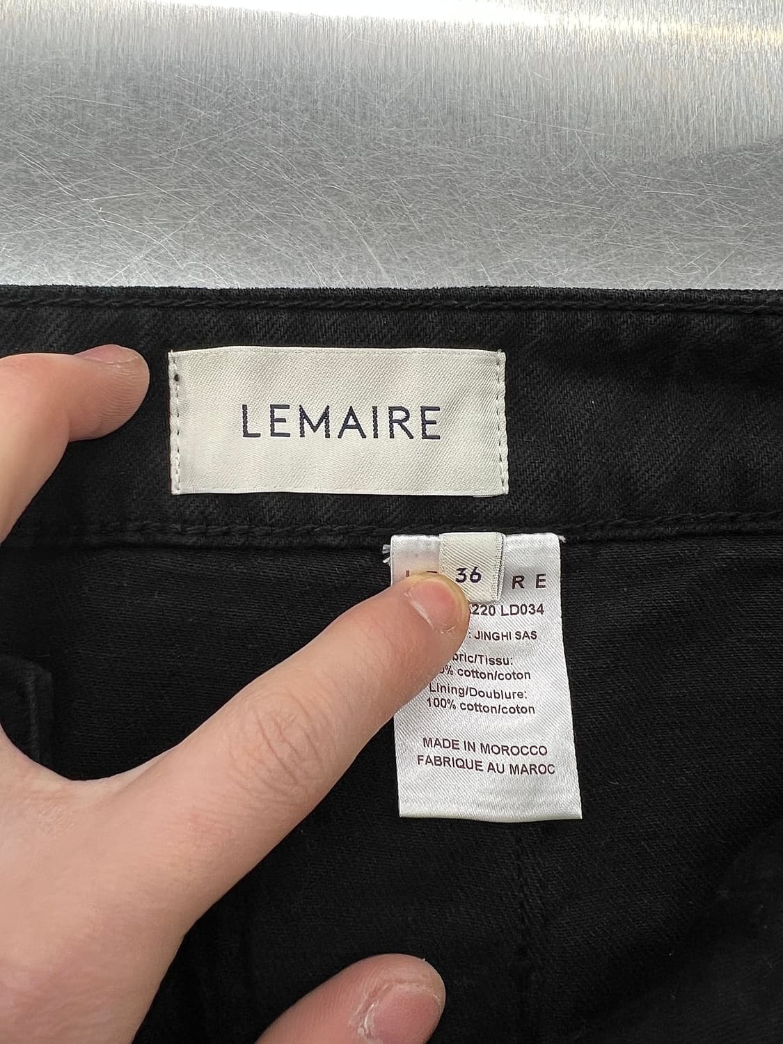 르메르 블랙 트위스트 헤비 데님 팬츠 상품이미지7