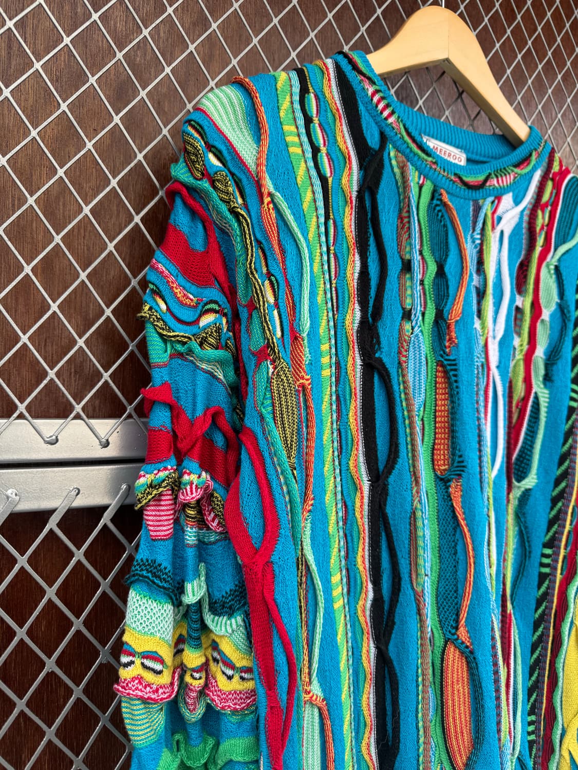 MEEROO 호주 빈티지 쿠지 패턴 자수 니트 스웨터 S 상품이미지2