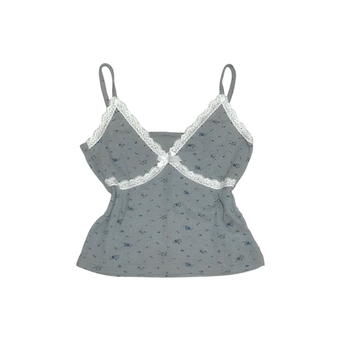 빈티지 레이스 리본 디테일 아일렛 슬리브리스 상품이미지1