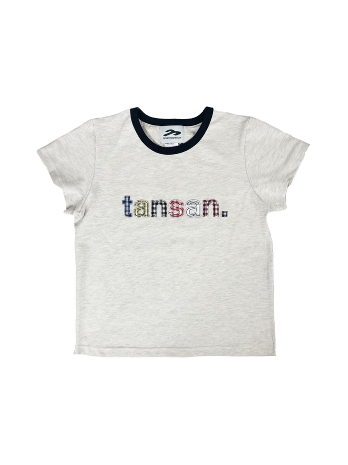 탄산마그네슘 탄산 아플리케 티셔츠 (아이보리) 상품이미지1