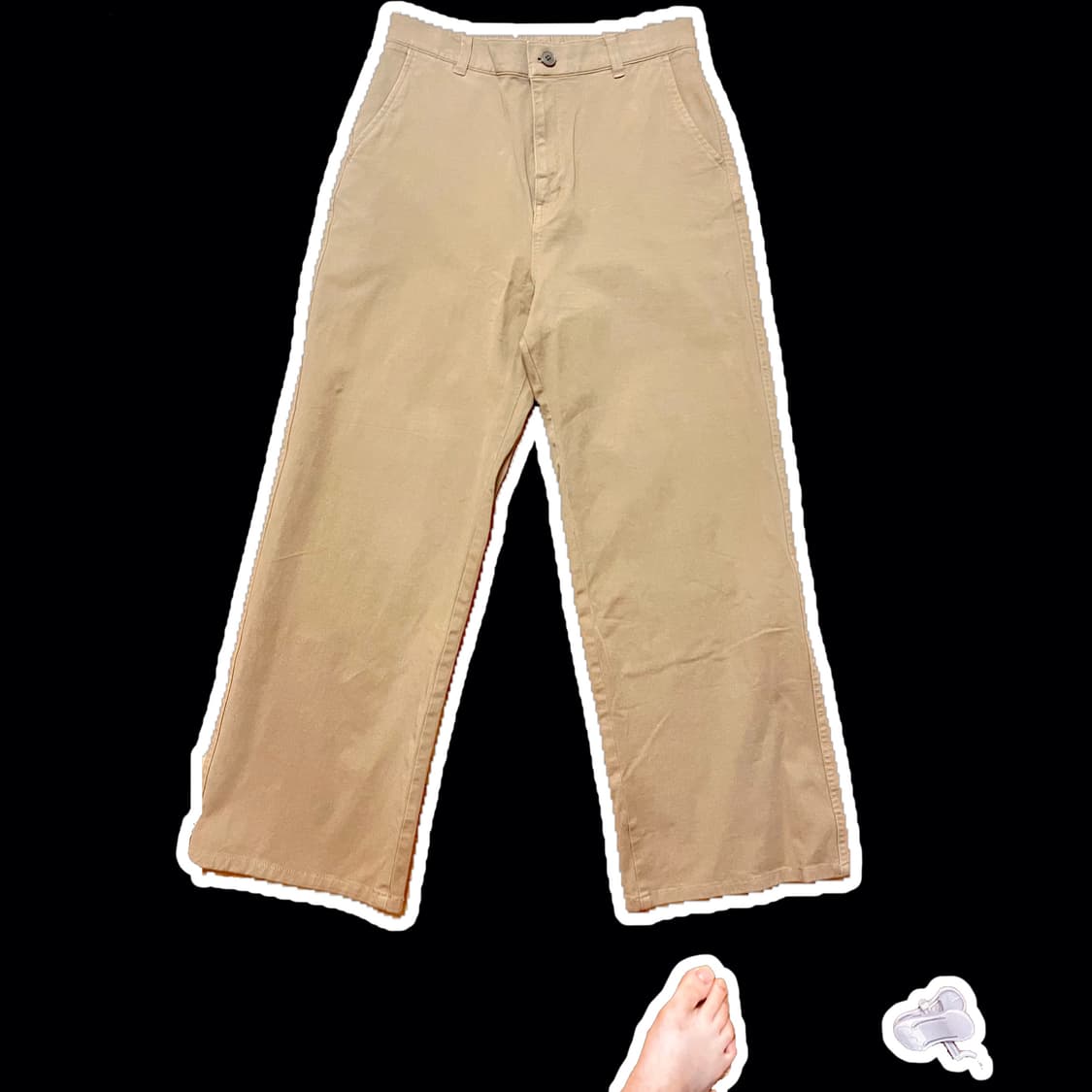 무인양품 여성 베이지 코튼 팬츠 L 상품이미지2