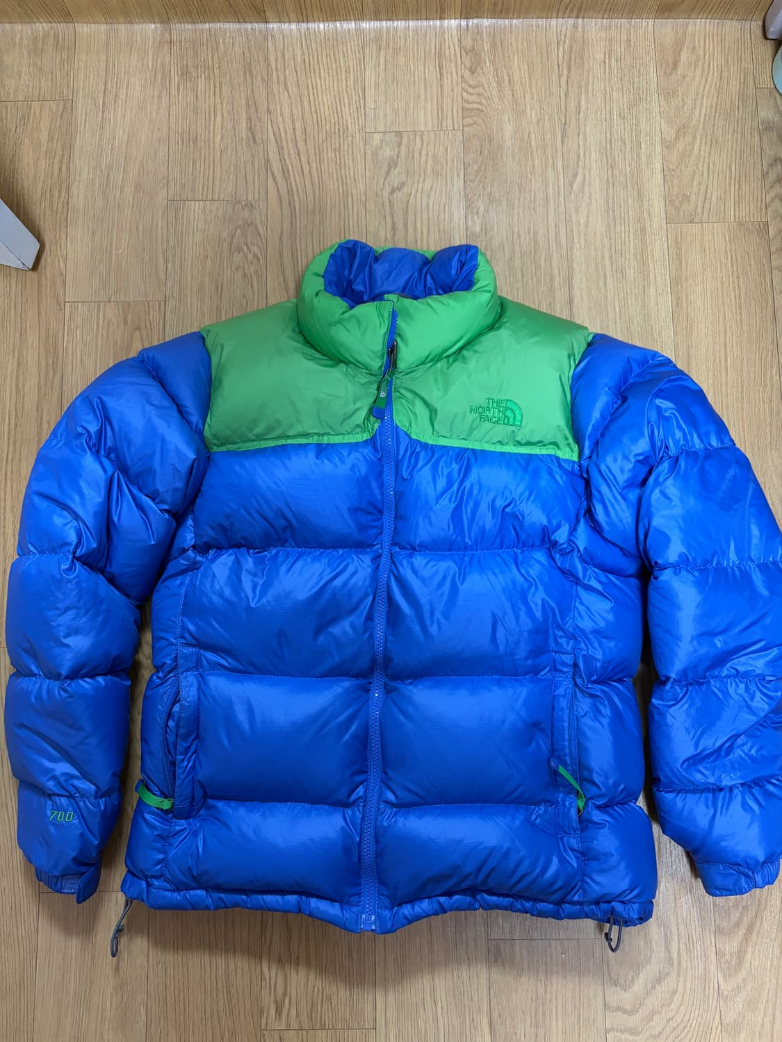 [90] 노스페이스 700 눕시 패딩 파랑/연두 초파 상품이미지1