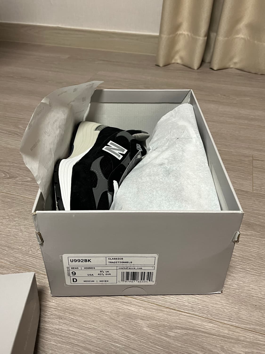 (새상품) 뉴발란스 992 블랙 그레이 상품이미지5