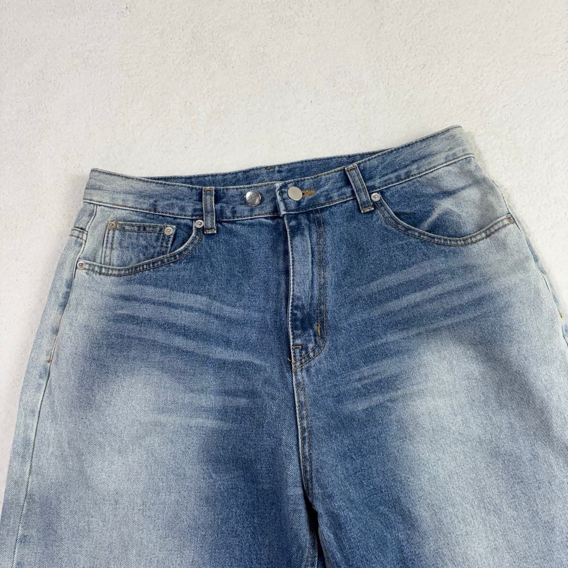 빈티지 워싱 와이드 데님 팬츠 상품이미지3