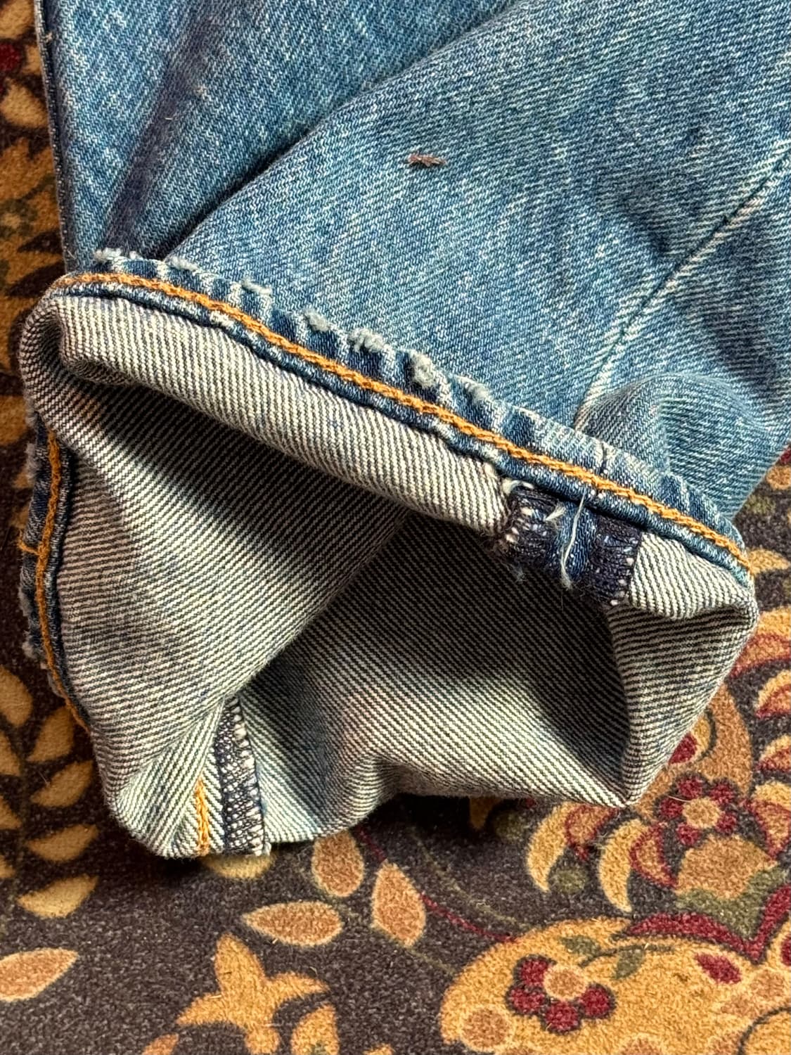 리바이스 501 데미지 리페어 패치워크 데님 상품이미지10