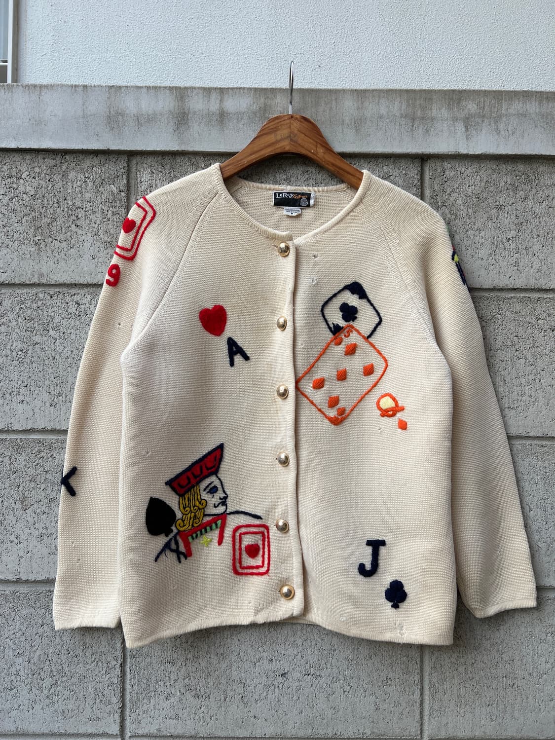 1970s LEROY KNITWEAR CARDIGAN 70s 울가디건 상품이미지1