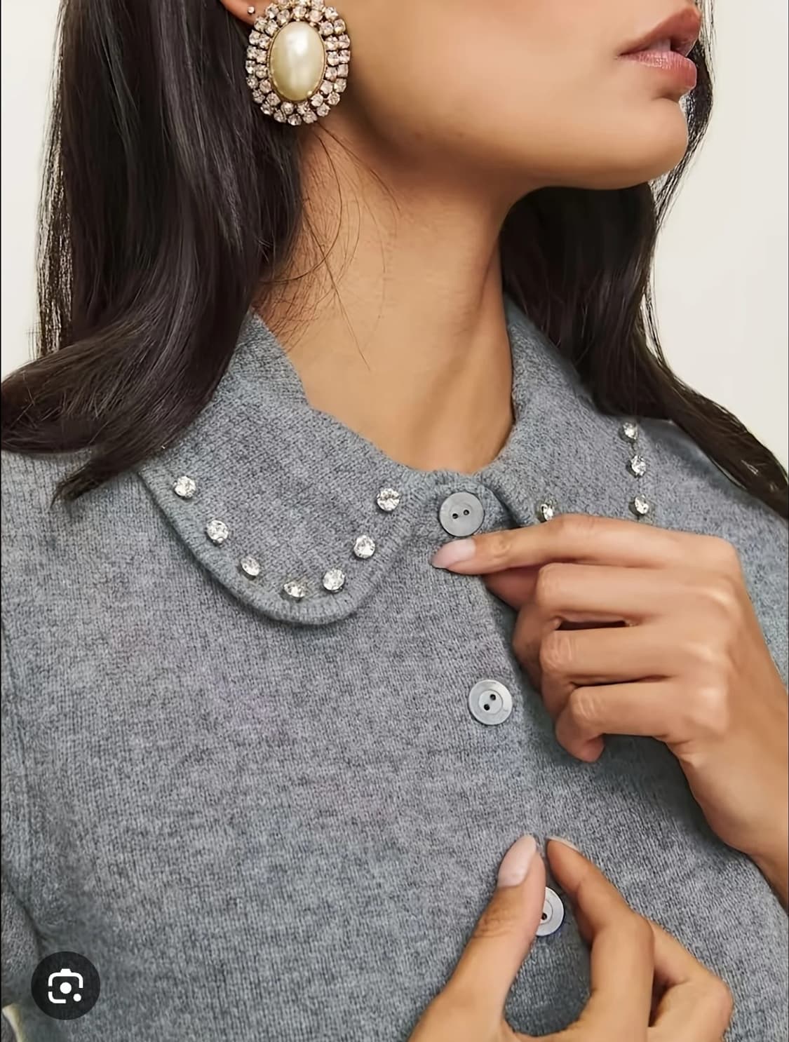 리포메이션 Reformation 스터드 카라 울 가디건 S사이즈 상품이미지1