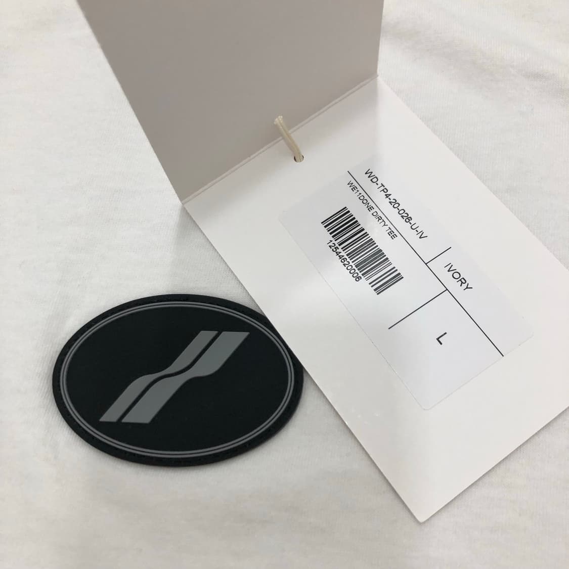 웰던 we11done 더티 오버사이즈 로고 패치 반팔티셔츠 L 상품이미지3