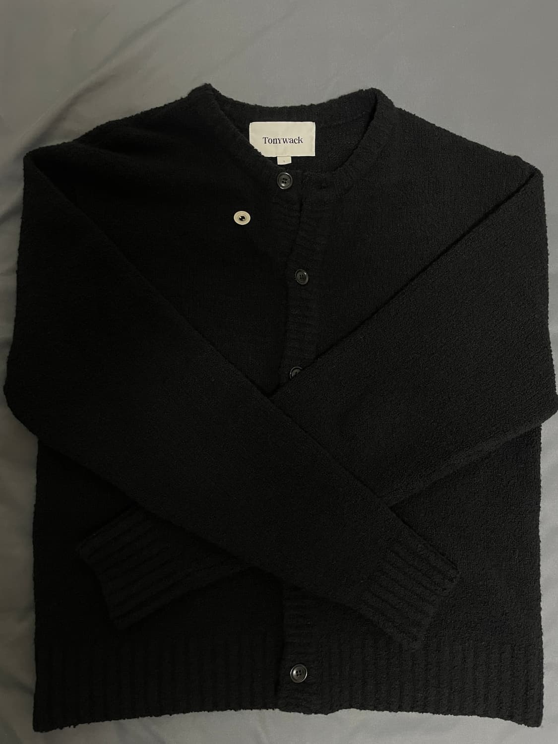 토니웩 알파카 가디건 블랙 L 상품이미지2