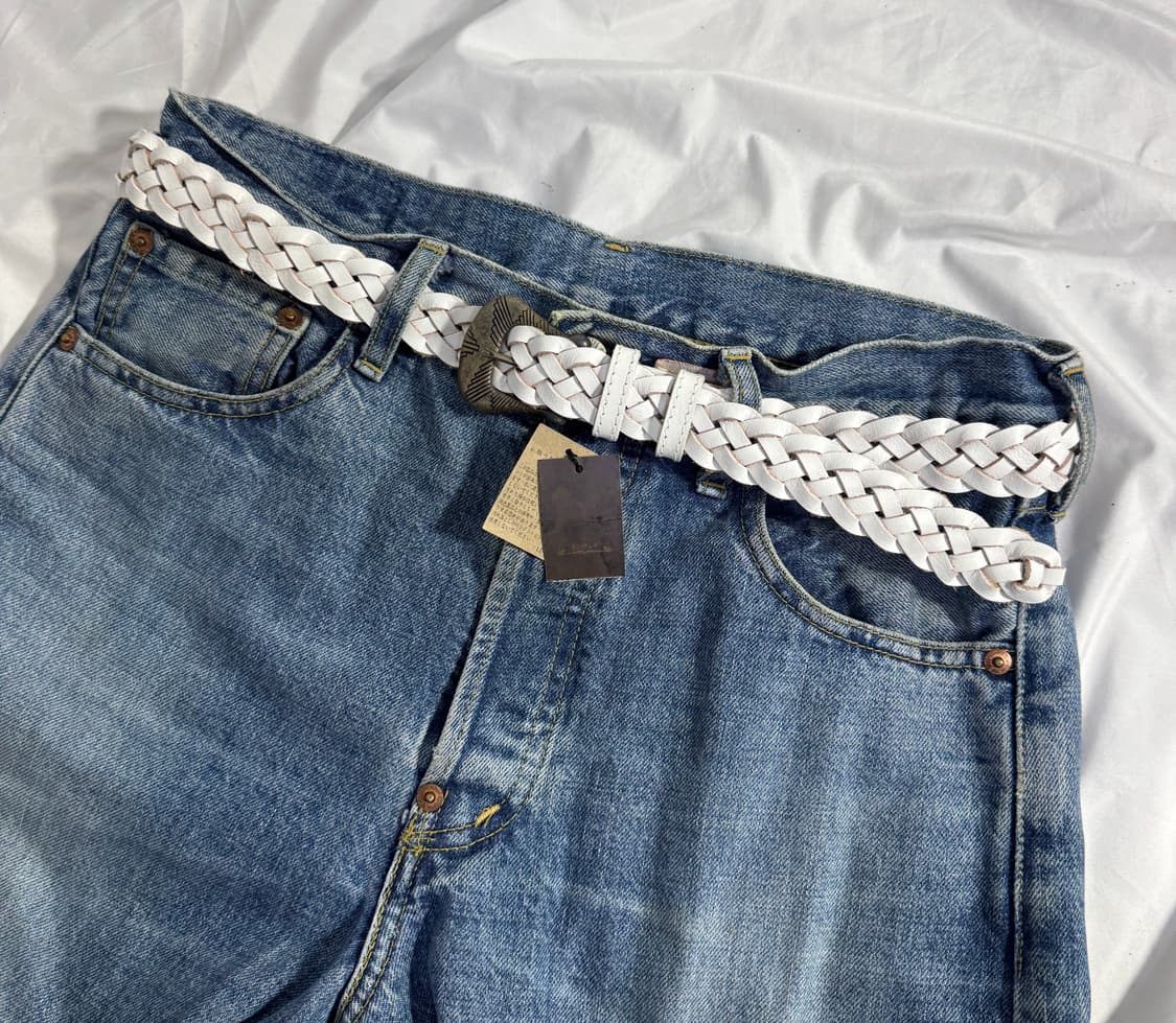 goa 위빙 웨스턴 버클 소 가죽 벨트 레더 상품이미지2