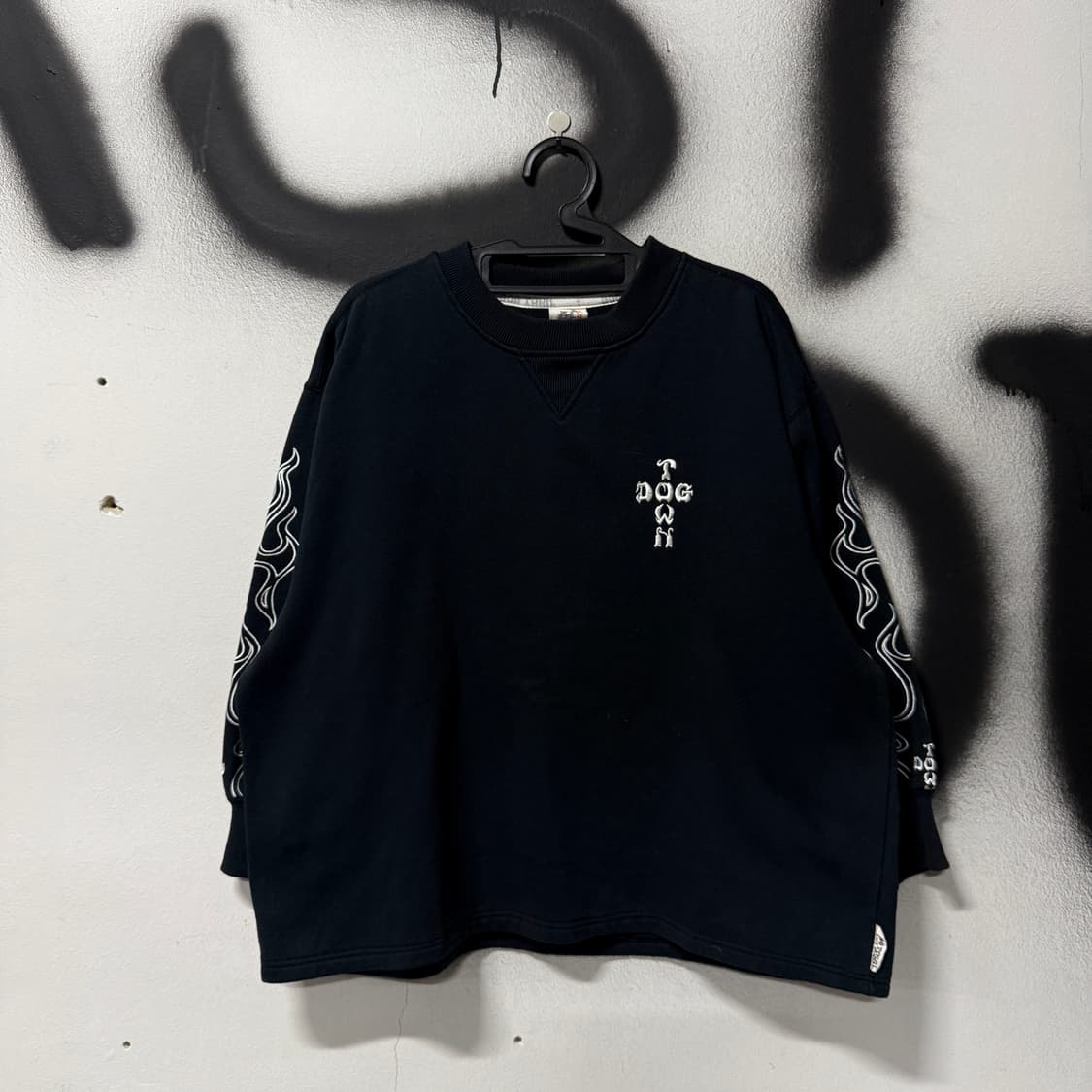 도그타운 재패니즈 오리엔탈 자수 디테일 크롭 스웻 셔츠 상품이미지2
