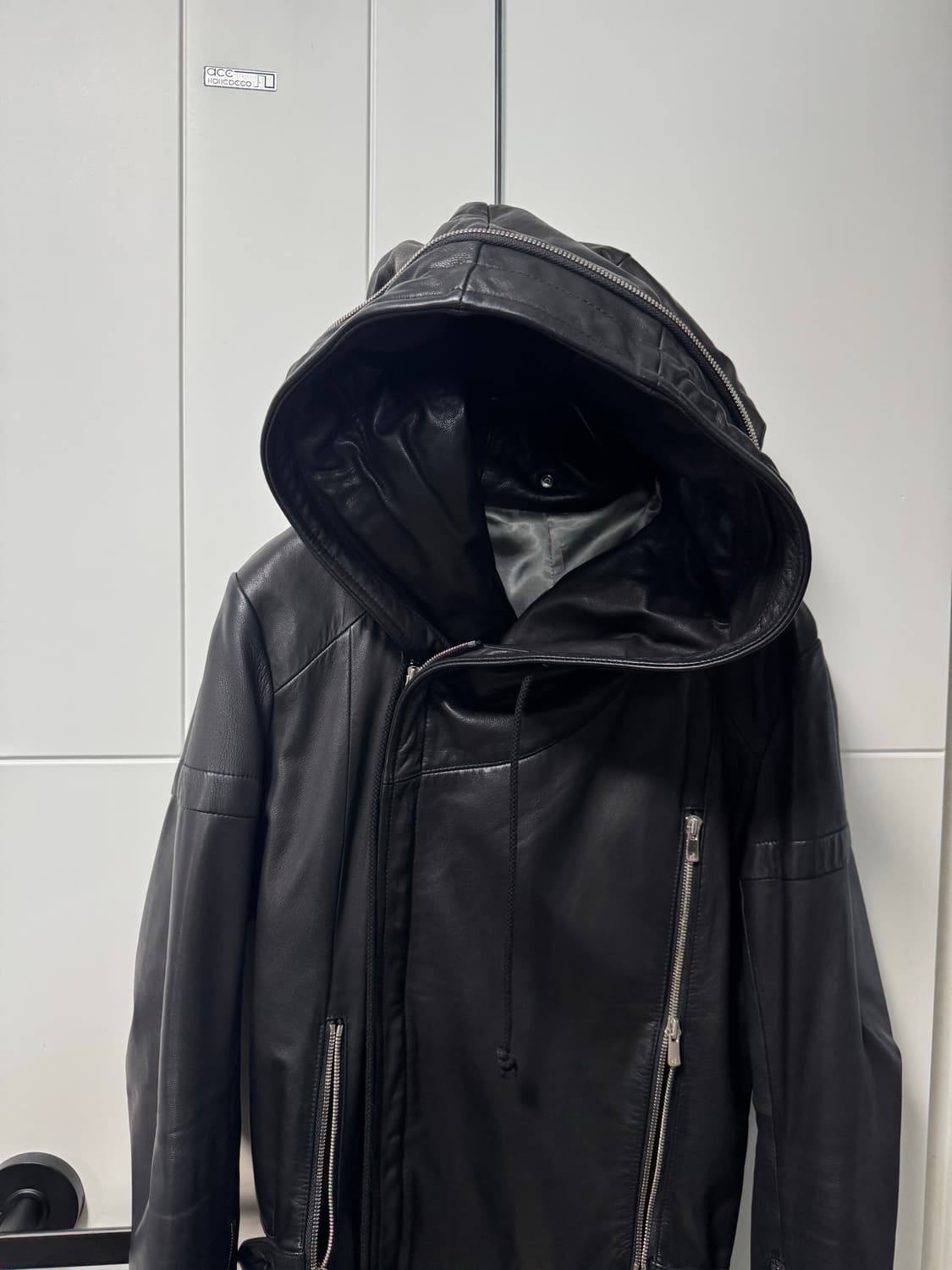 Bajra ninja hood leather  jacket  상품이미지7