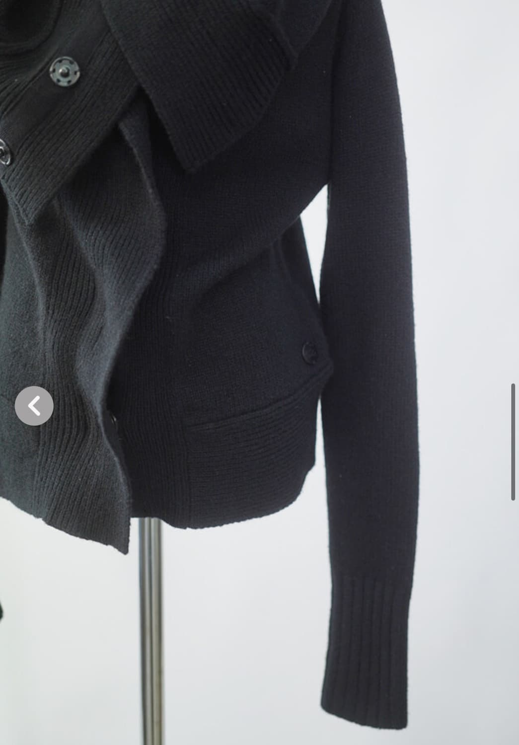 Dkny 빈티지 울100 언발 하이넥 드레이핑 가디건 아야즈 큐빈 파우닝 상품이미지4