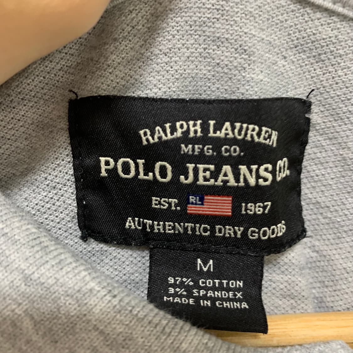 폴로랄프로렌 폴로진스 롱슬리브 긴팔 카라 티셔츠 그레이 M 빈티지 상품이미지7